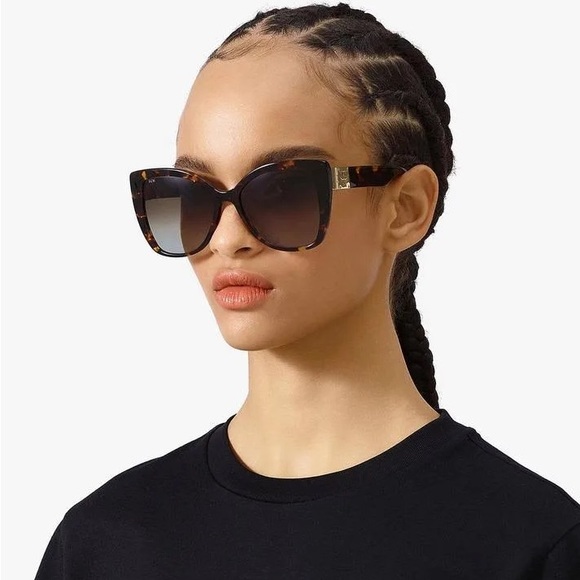 MCM Butterfly Sunglasses with Gradient Grey Lenses, Brown/Tortoise, NWT main image 9